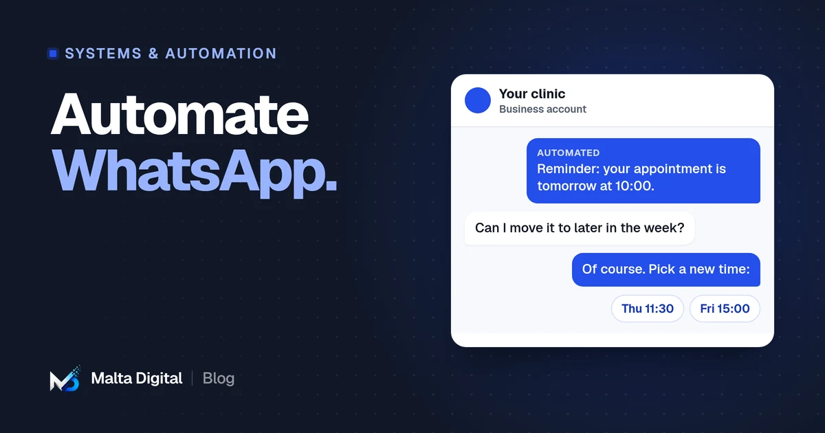 Malta Digital blog: How to automate WhatsApp messages