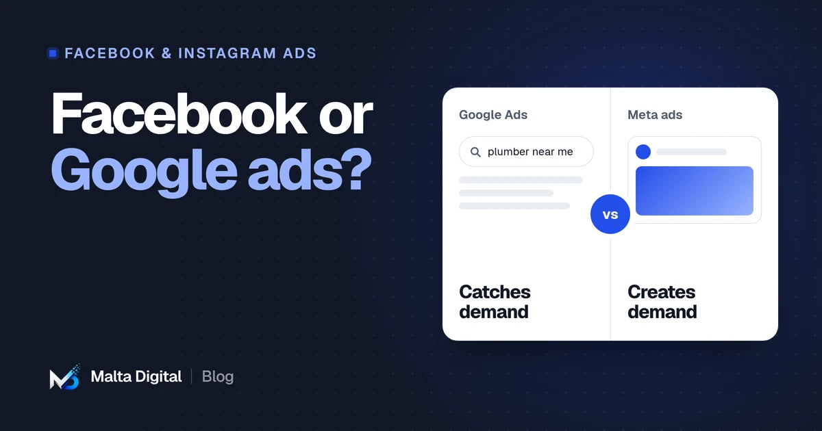 Malta Digital blog: Facebook ads vs Google ads