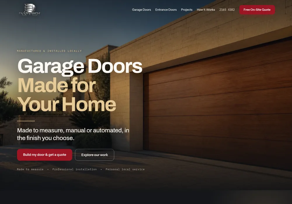 Doortech website demo by Malta Digital