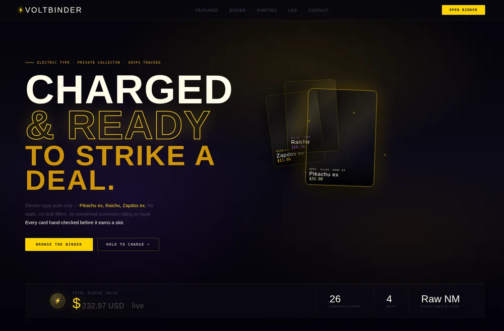ElectricBinder website preview