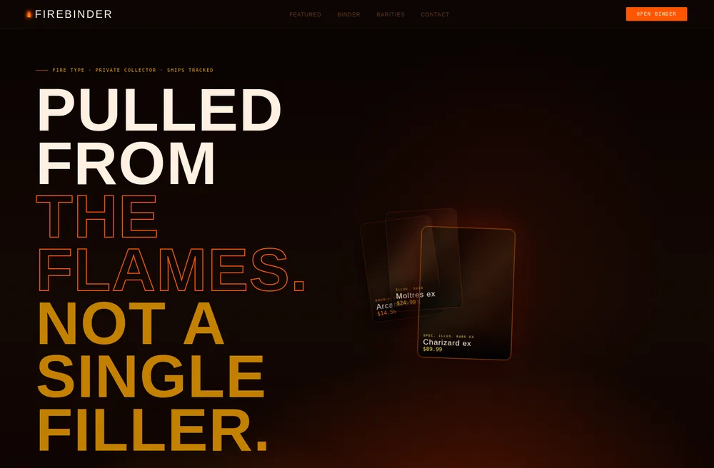FireBinder website preview