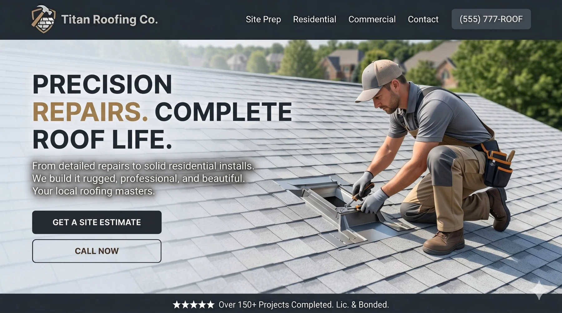 Titan Roofing Co. website