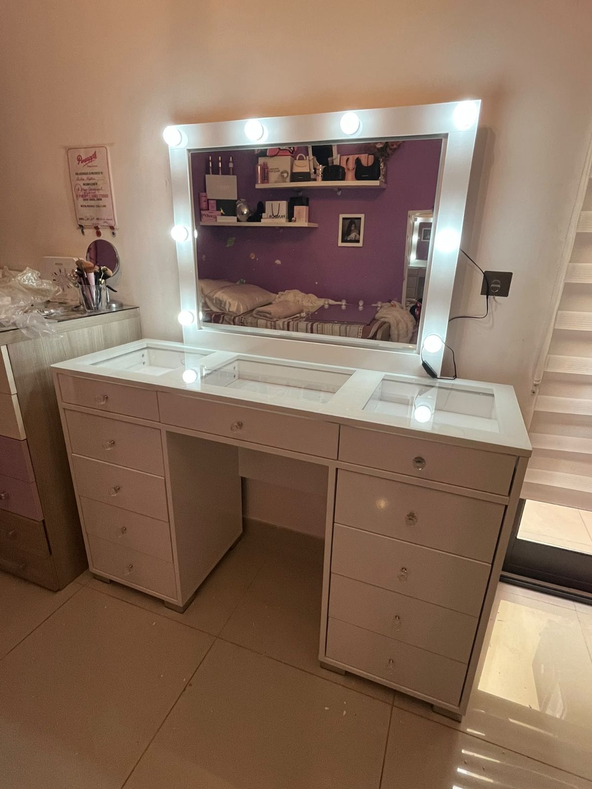 Dressing table with lit mirror — Bedrooms & Wardrobes, Malta