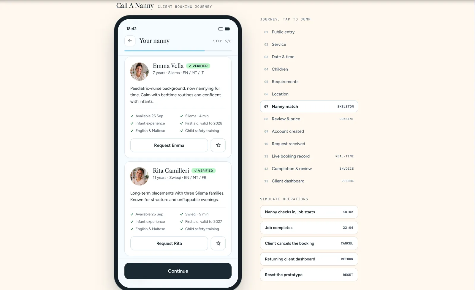 Client journey, step 10