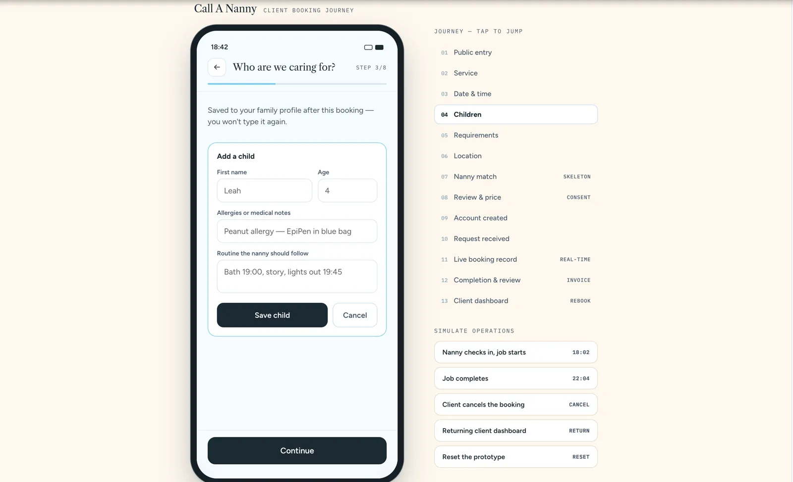 Client journey, step 5