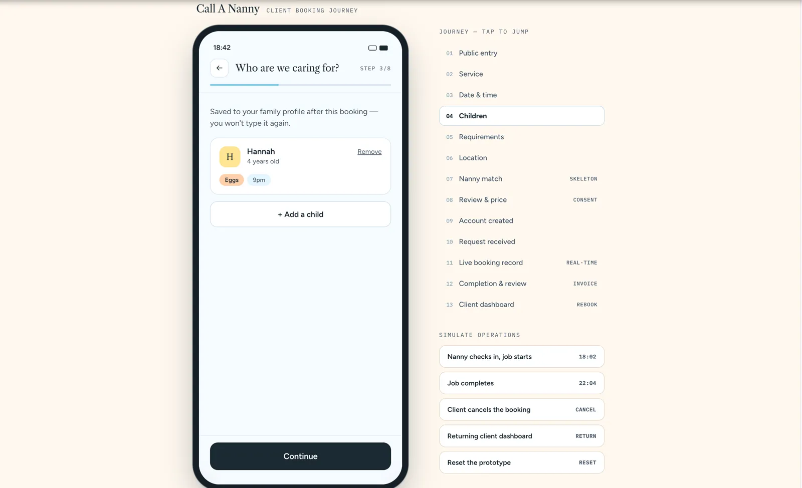 Client journey, step 6