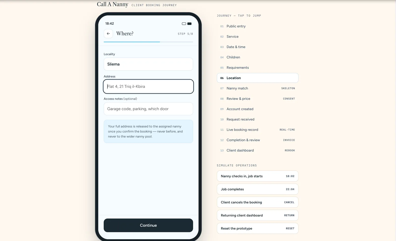 Client journey, step 8