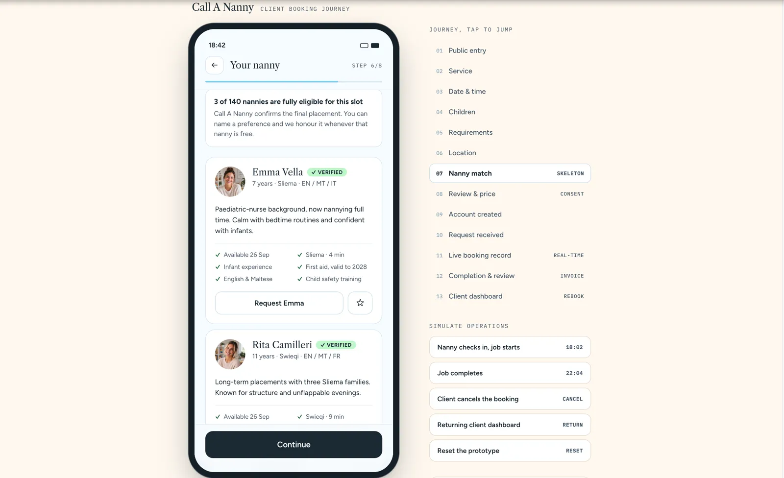 Client journey, step 9