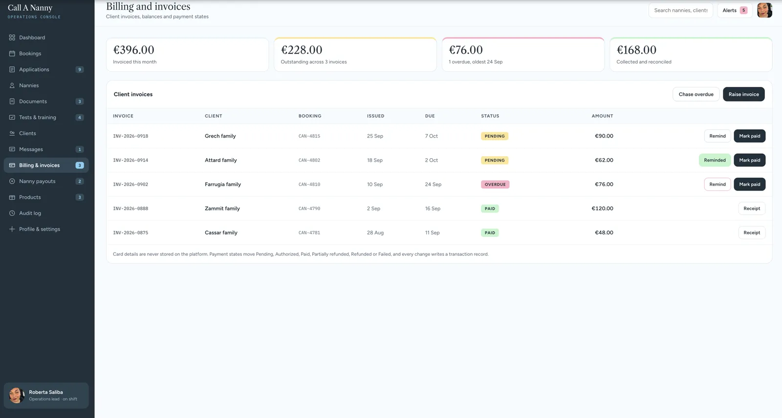 Billing   invoices