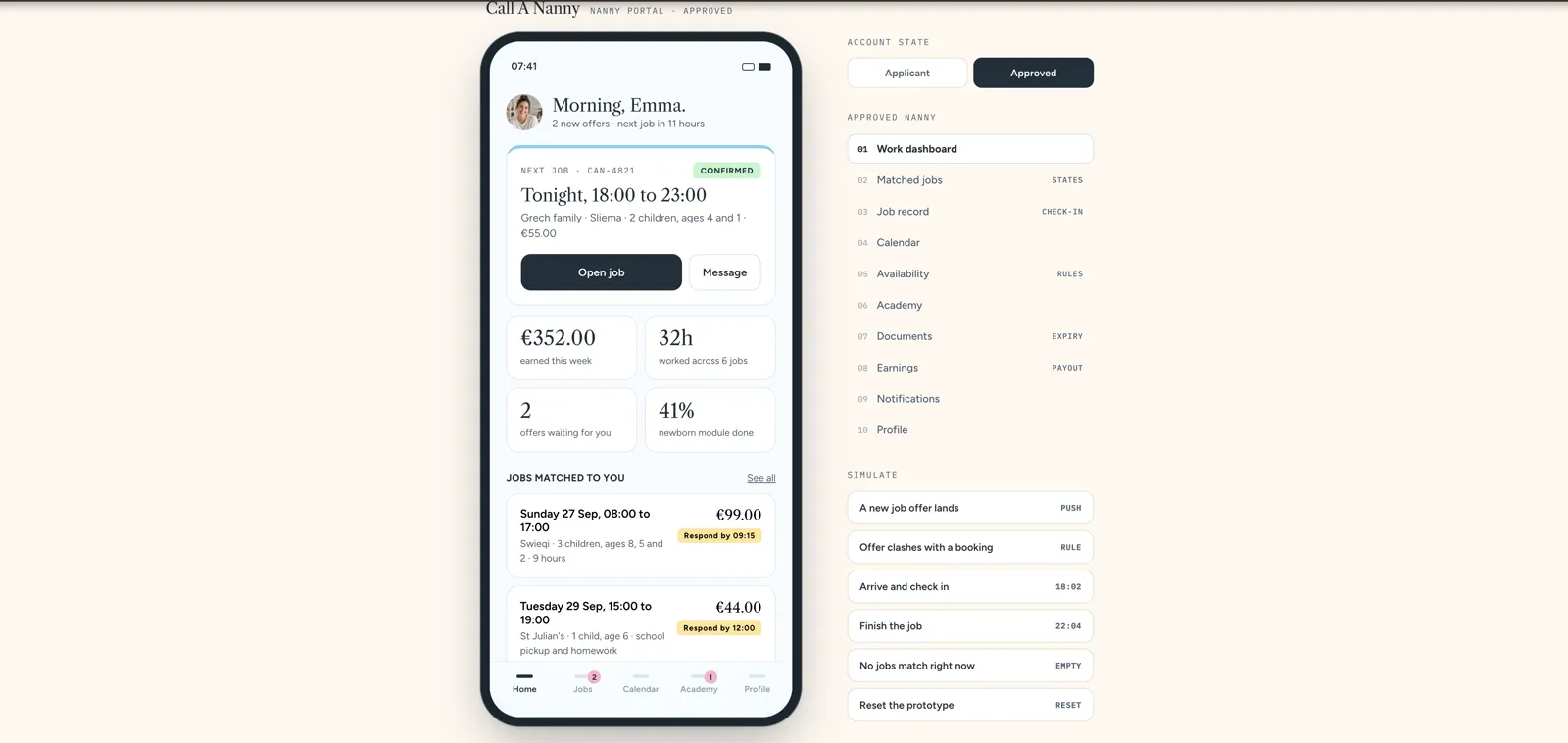 Approved  1 Approved   Work dashboard