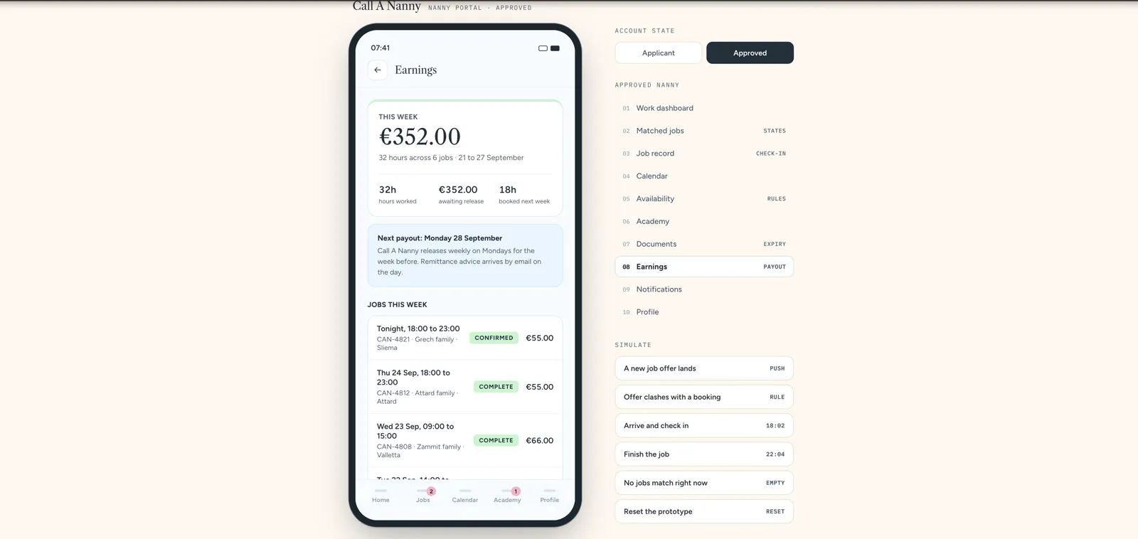 Approved  8  Approved  Earnings